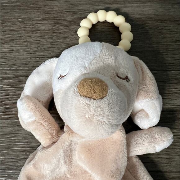 Douglas Baby Auggie Cream Puppy Lovey with‎ Teether Ring - Picture 1 of 6